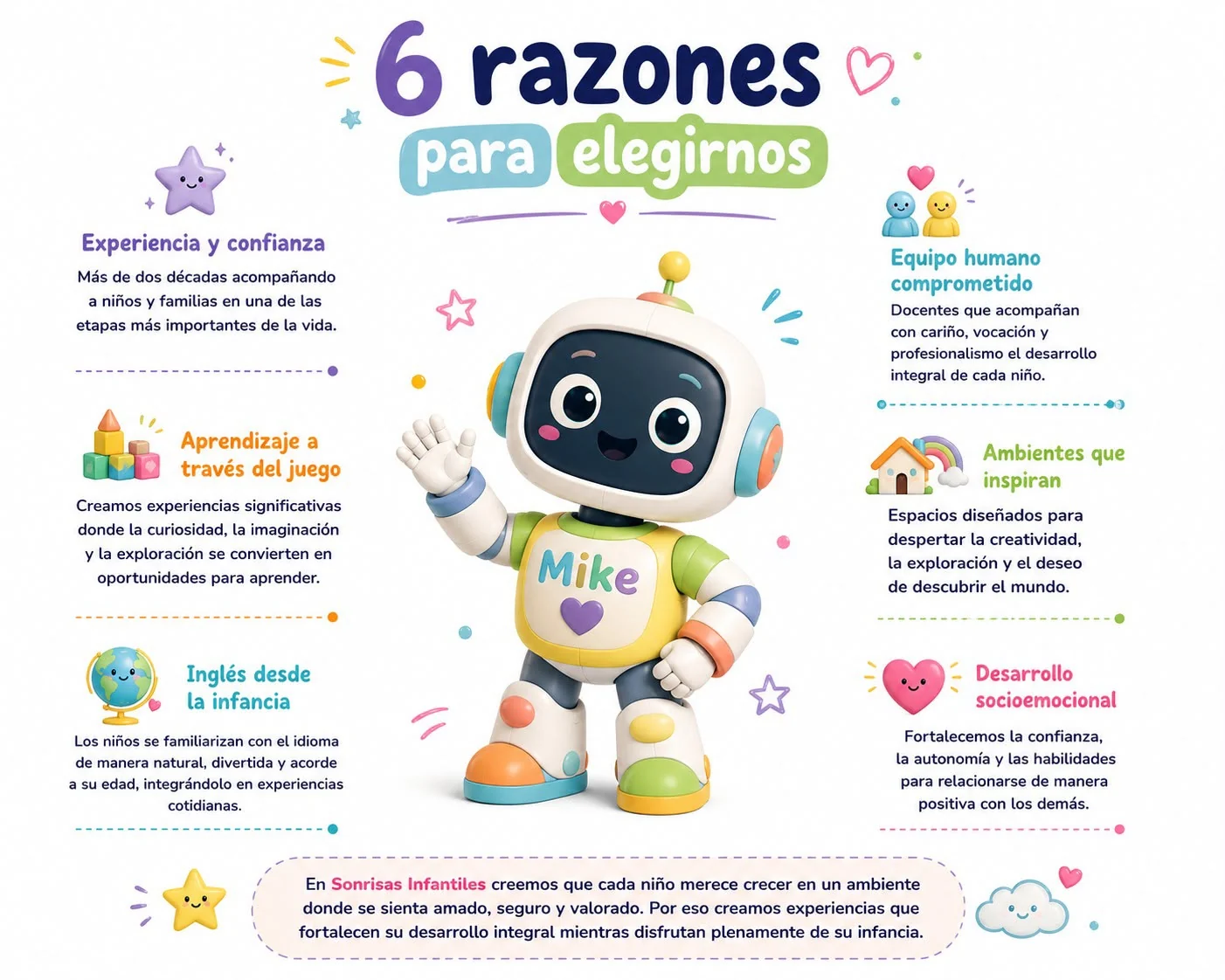 6 razones para elegir el Preescolar Sonrisas Infantiles
